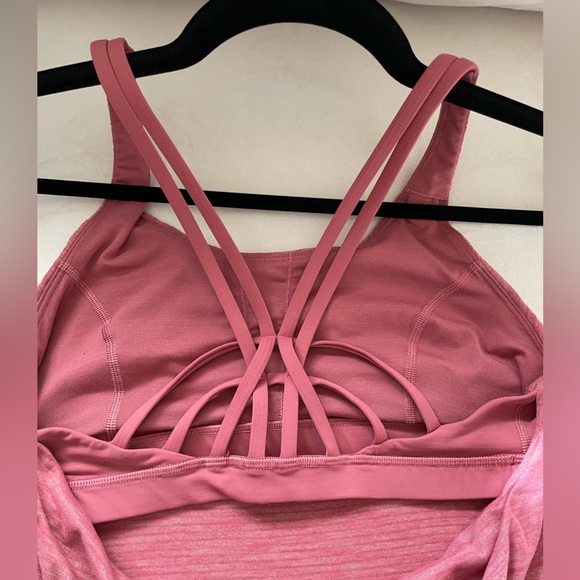 Lululemon Movement To Movement 2 in 1 Tank Top Heathered Pink Color Size 8 - Picture 7 of 13